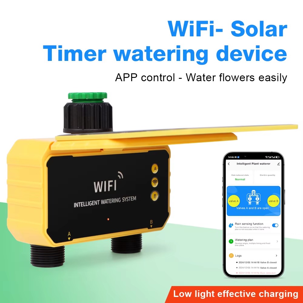 Smart Garden Tap Timer - Contrôleur d'irrigation solaire WIFI 1/2 sortie,