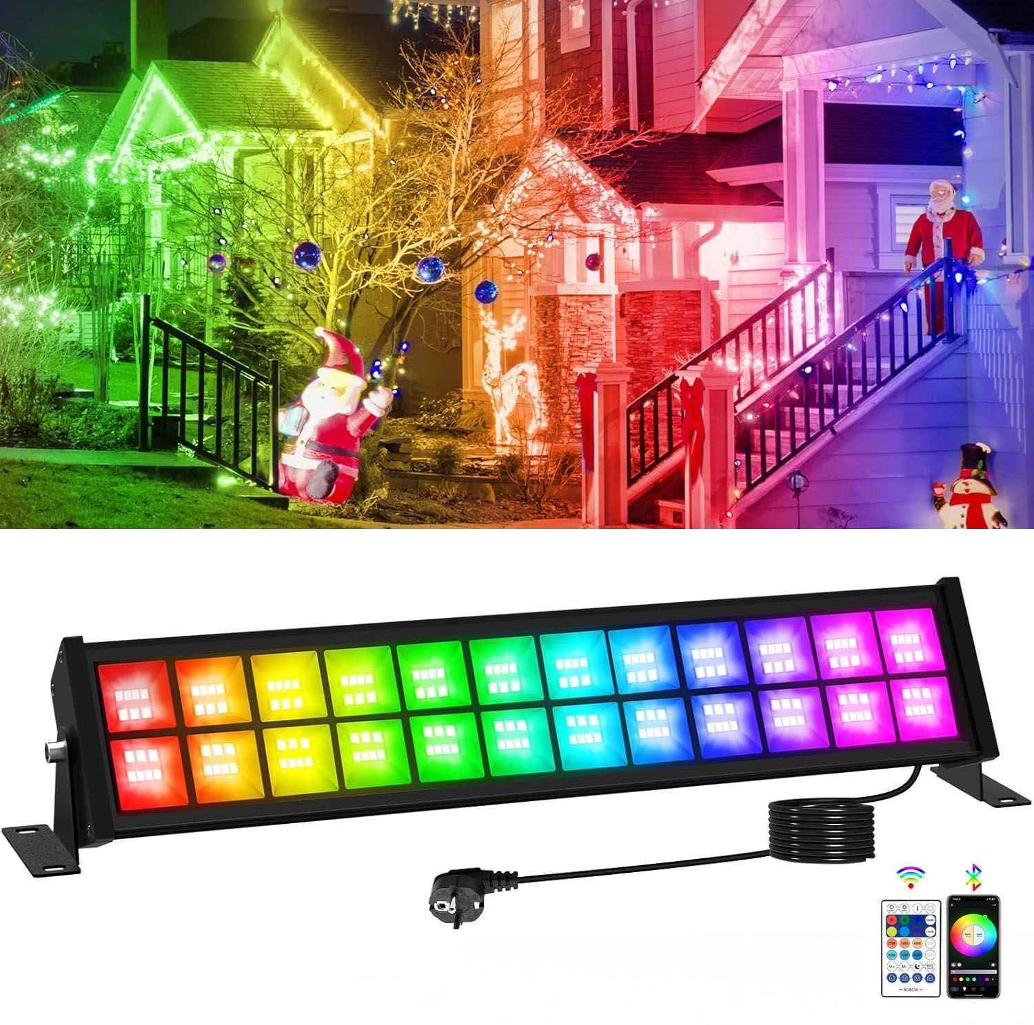 Smart Garden Lights Uk - Barre de projecteur LED RGB 50/72W,