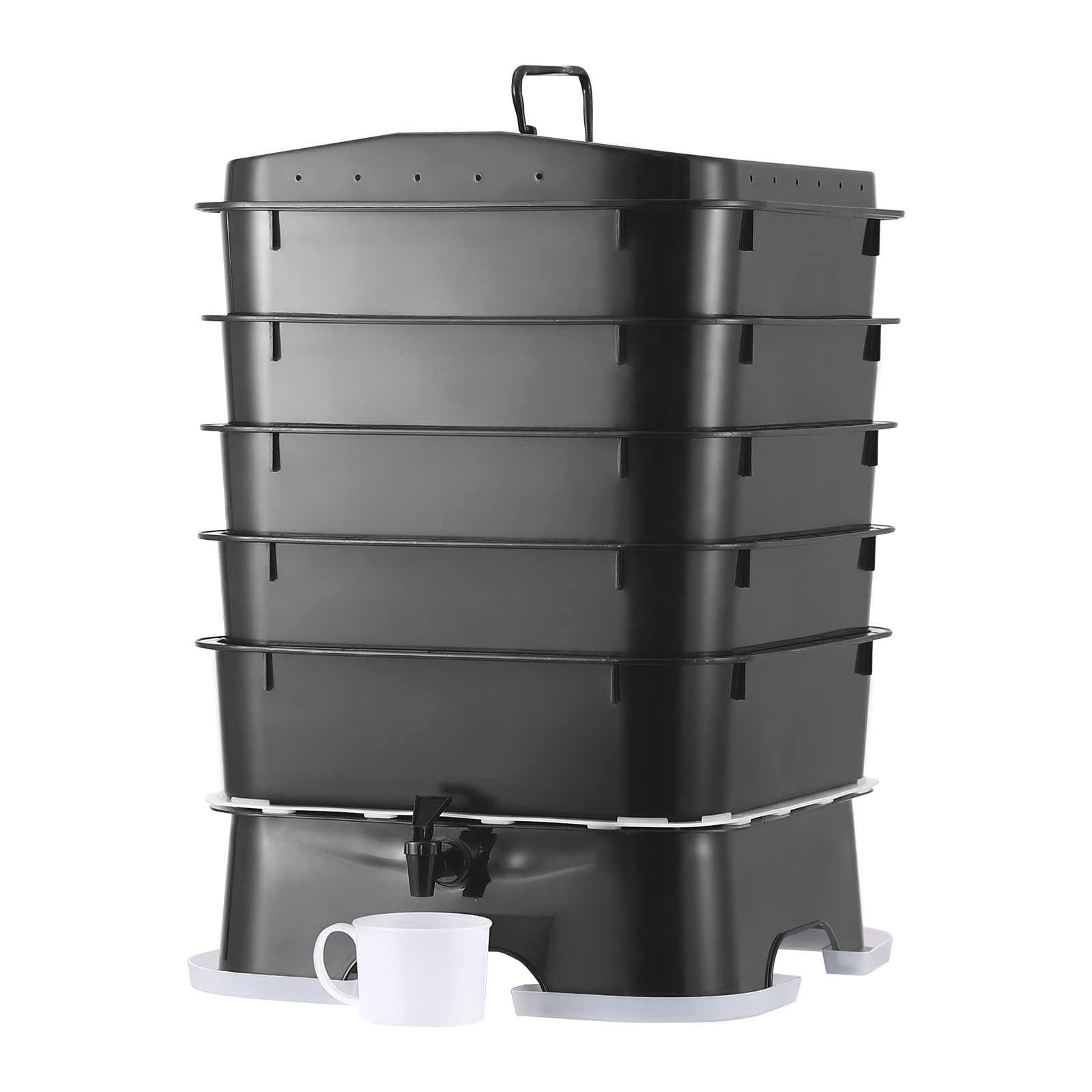 Composting Kit Indoor - Composteur à vers 5 plateaux 2026,