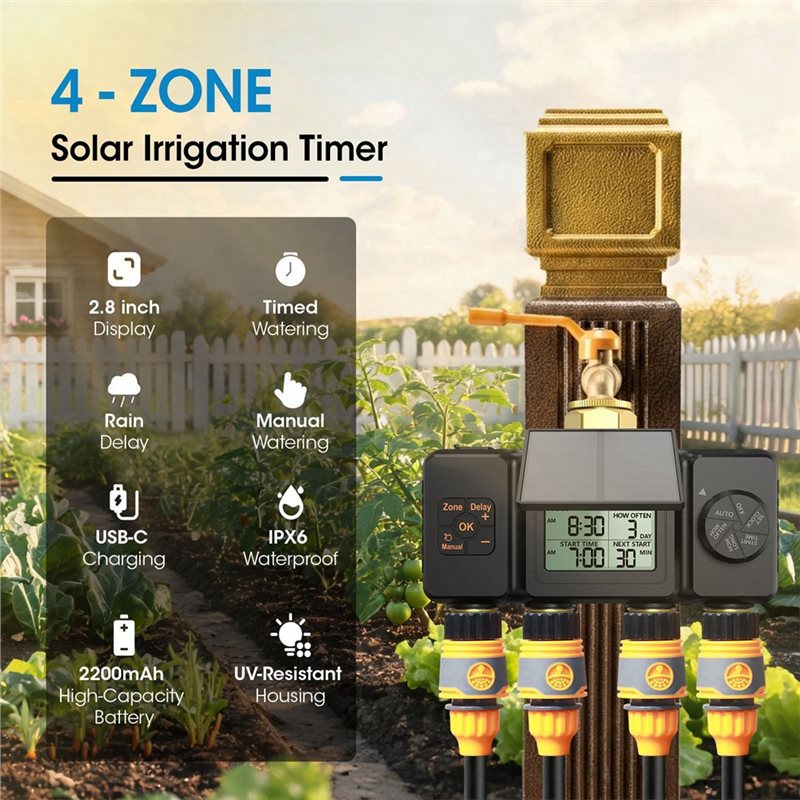 Minuteur d'irrigation solaire  - Smart Garden Tap Timer avis et prix